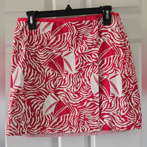 NWT Vineyard Vines Button Wrap Reversible Short Skirt, Size 6 - Picture 1 of 13